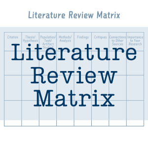 Access Literature Review Matrix Template
