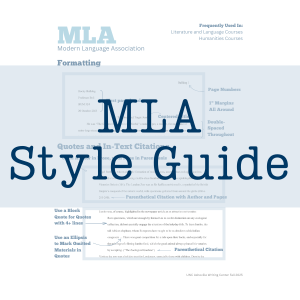 Access MLA Handout