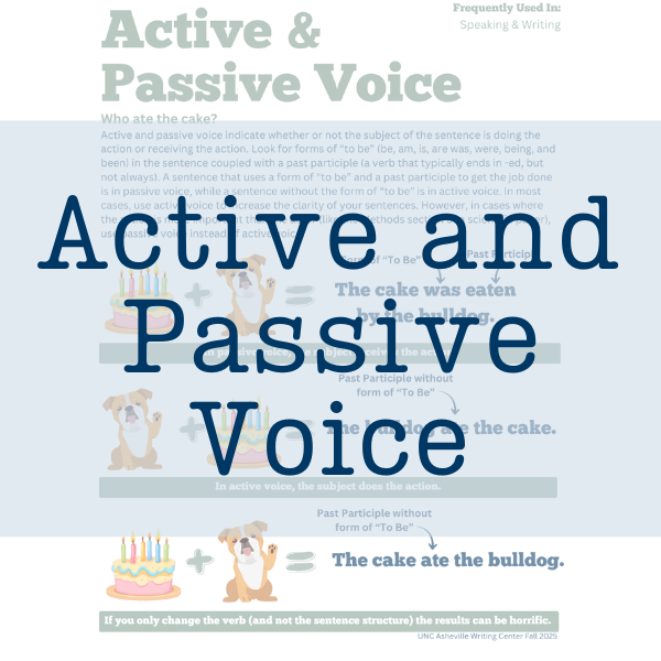 Access the Active and Passive Voice Handout
